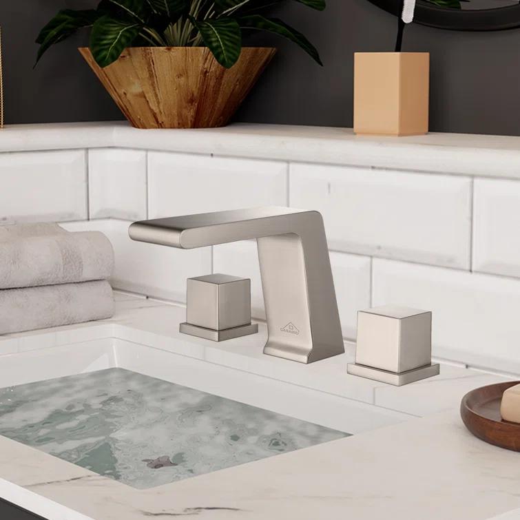 Widespread Faucet 2-Handle Bathroom Faucet with 3 Holes and Pop Drain