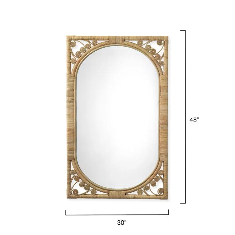 Primrose Rattan Flat Wall Mirror