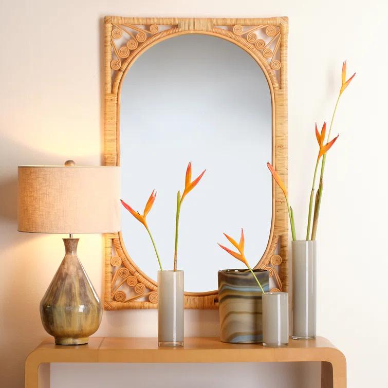 Primrose Rattan Flat Wall Mirror