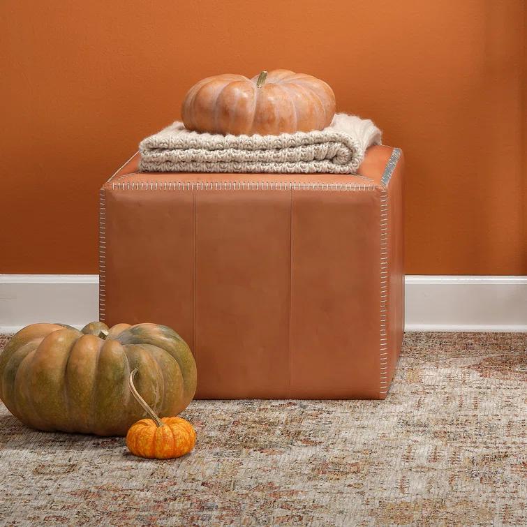 Jamie Young Company Leather Pouf