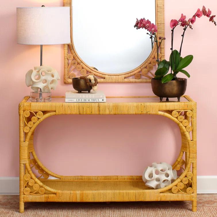 Jamie Young Company Primrose 48'' Glass Top Console Table