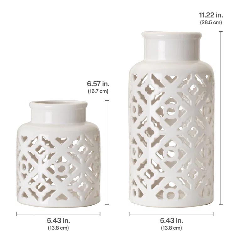 Elements Elements 2 Piece Ceramic Table Vase Set