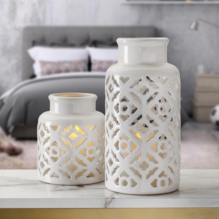 Elements Elements 2 Piece Ceramic Table Vase Set