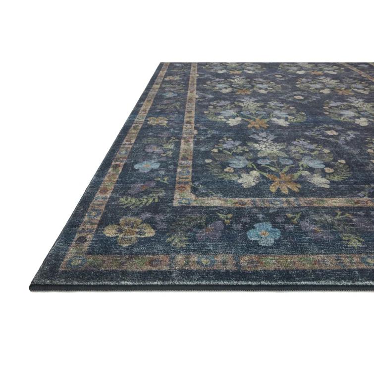 Rifle Paper Co. x Loloi Courtyard Navy Area Rug feat. CloudPile