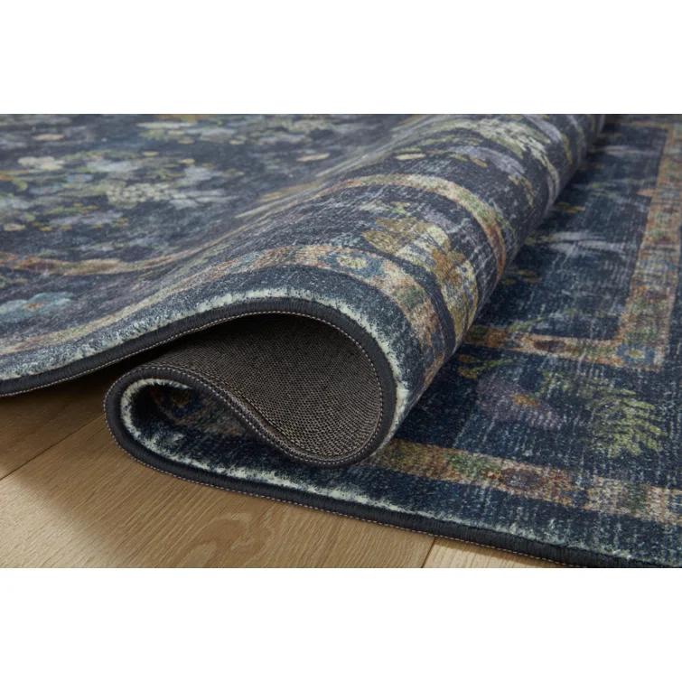Rifle Paper Co. x Loloi Courtyard Navy Area Rug feat. CloudPile