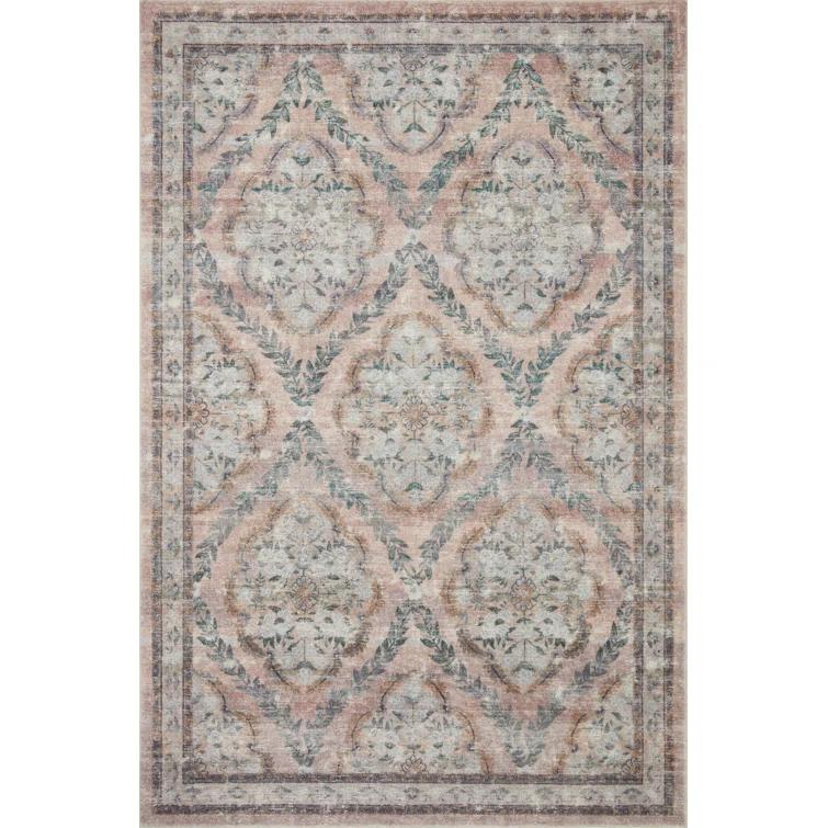 Rifle Paper Co. x Loloi Courtyard Blush Area Rug feat. CloudPile