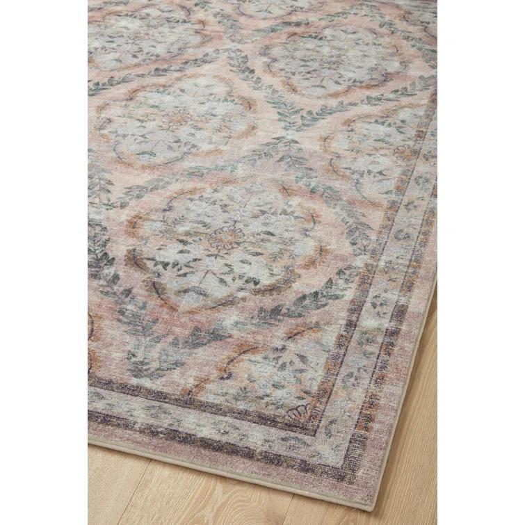 Rifle Paper Co. x Loloi Courtyard Blush Area Rug feat. CloudPile