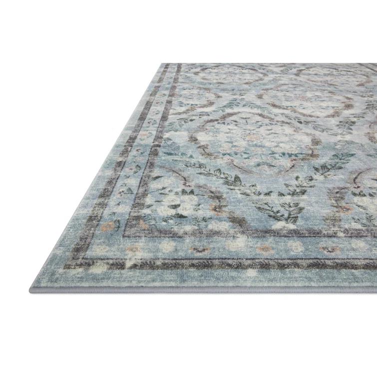 Rifle Paper Co. x Loloi Courtyard Blue Area Rug feat. CloudPile