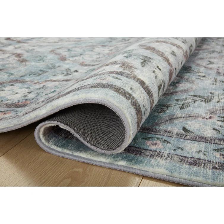 Rifle Paper Co. x Loloi Courtyard Blue Area Rug feat. CloudPile