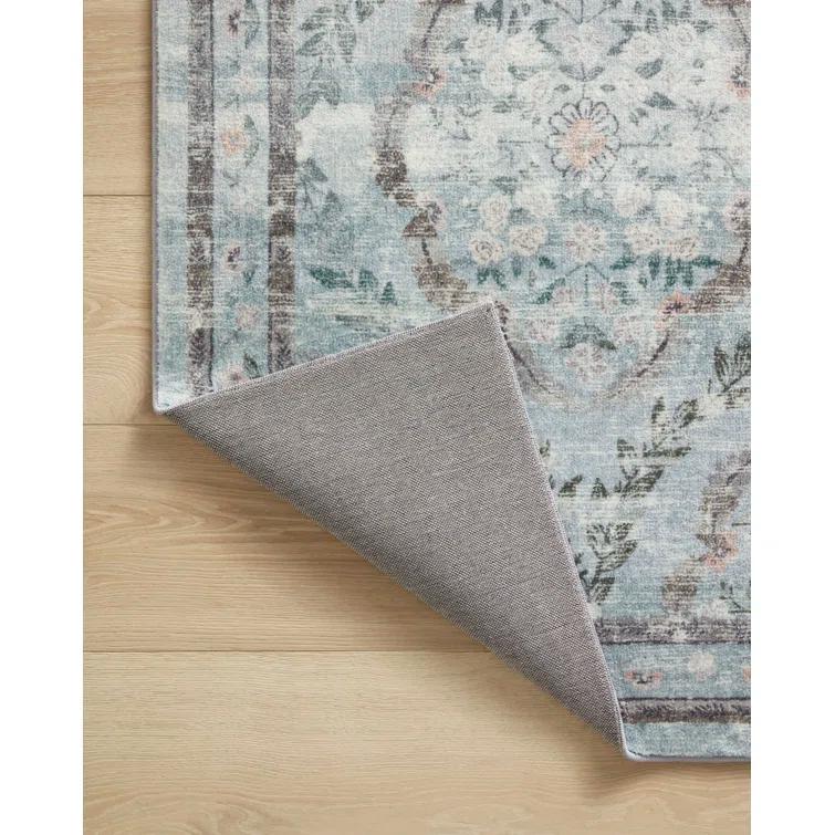 Rifle Paper Co. x Loloi Courtyard Blue Area Rug feat. CloudPile