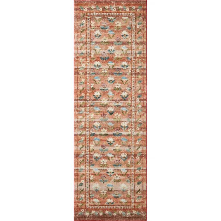 Rifle Paper Co. x Loloi Courtyard Terracotta Area Rug feat. CloudPile