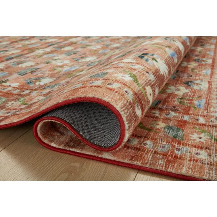 Rifle Paper Co. x Loloi Courtyard Terracotta Area Rug feat. CloudPile