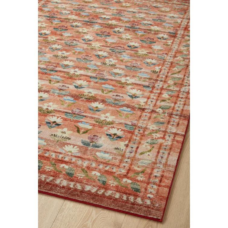 Rifle Paper Co. x Loloi Courtyard Terracotta Area Rug feat. CloudPile
