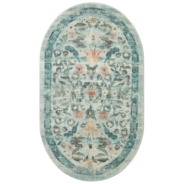 Rifle Paper Co. x Loloi Courtyard Sage Area Rug feat. CloudPile