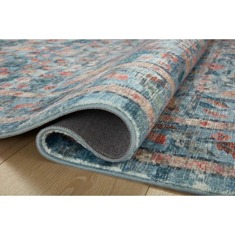Rifle Paper Co. x Loloi Courtyard Blue Area Rug feat. CloudPile