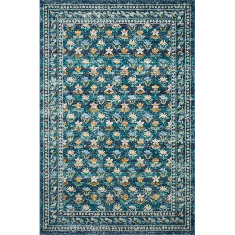 Rifle Paper Co. x Loloi Courtyard Emerald Area Rug feat. CloudPile