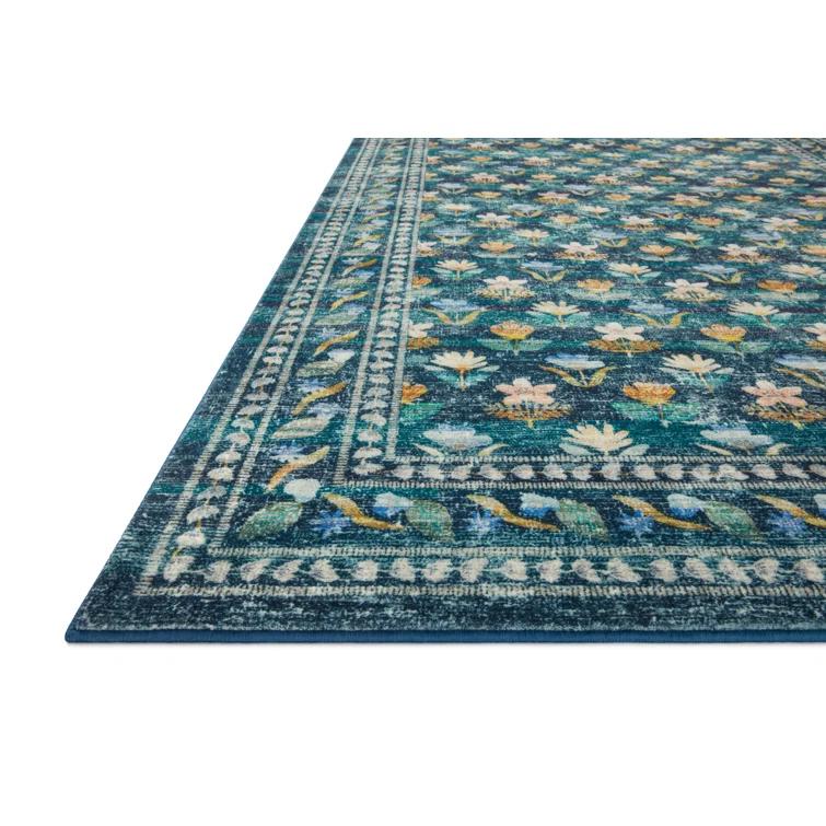 Rifle Paper Co. x Loloi Courtyard Emerald Area Rug feat. CloudPile