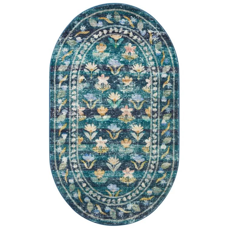 Rifle Paper Co. x Loloi Courtyard Emerald Area Rug feat. CloudPile