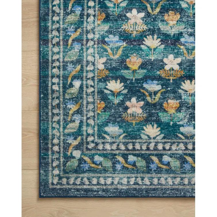 Rifle Paper Co. x Loloi Courtyard Emerald Area Rug feat. CloudPile