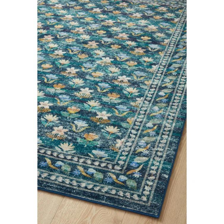 Rifle Paper Co. x Loloi Courtyard Emerald Area Rug feat. CloudPile