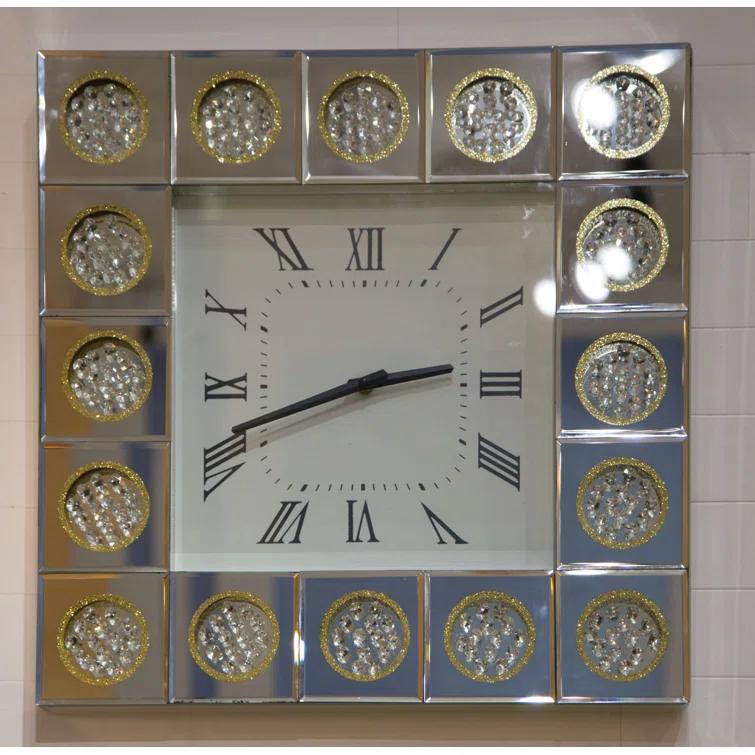 Michael Amini Montreal Glass Wall Clock