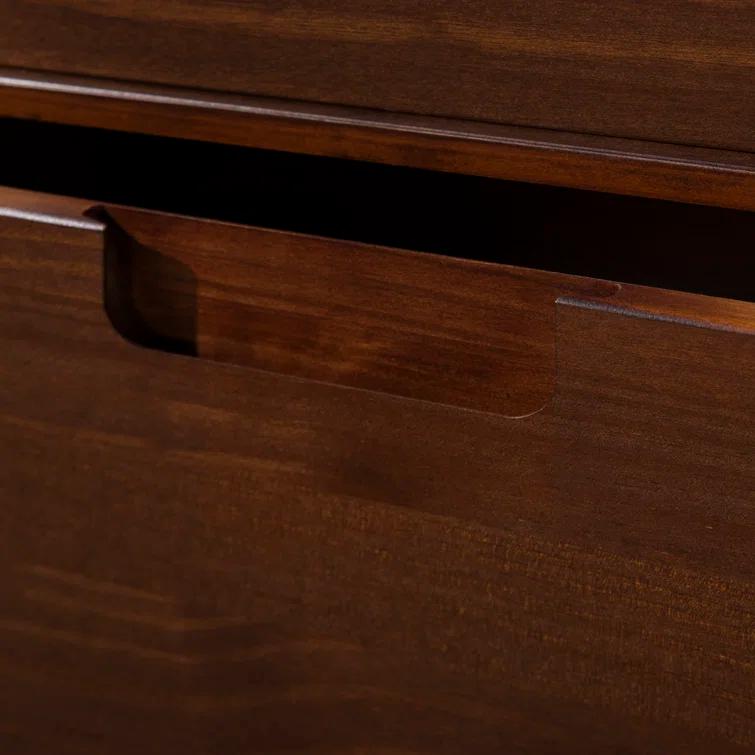 Yarber Groove 3 Drawer Solid Wood Chest