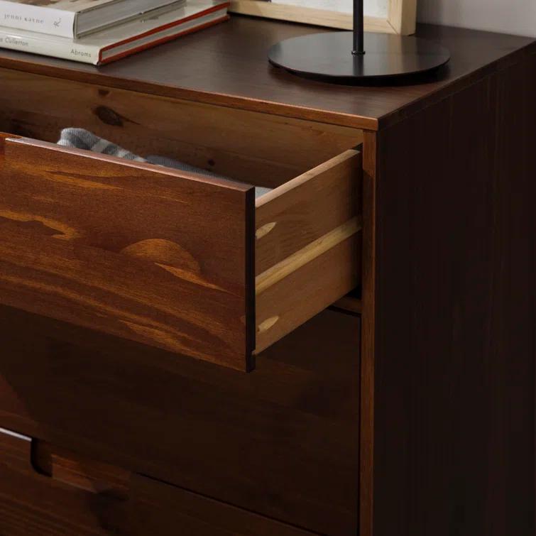 Yarber Groove 3 Drawer Solid Wood Chest