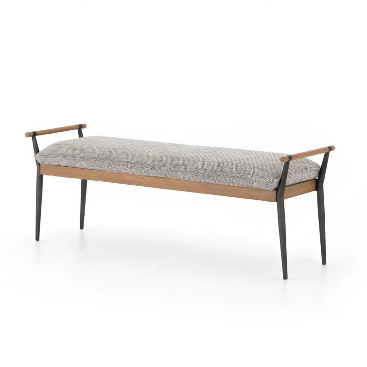 Grayson Transitional Slim-Profile Bench in Thames Raven