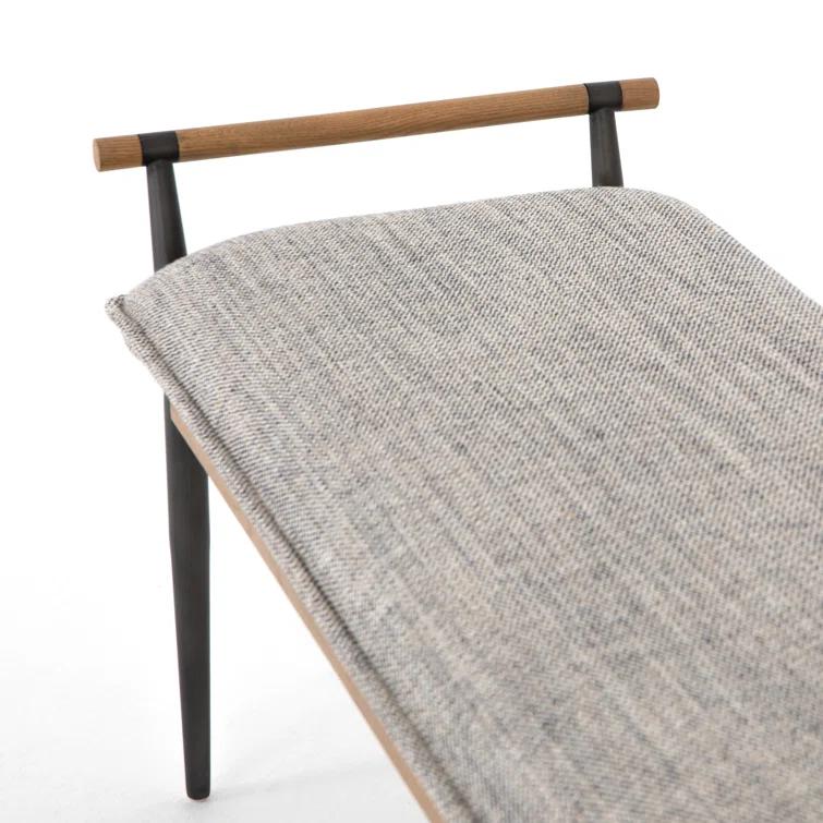 Grayson Transitional Slim-Profile Bench in Thames Raven