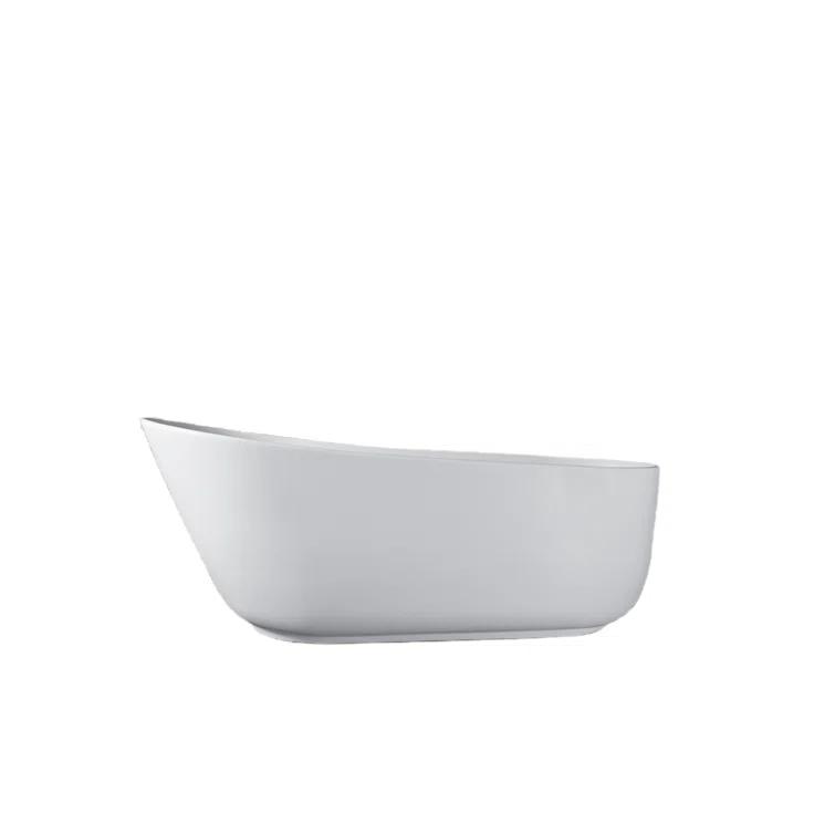59'' x 30'' Freestanding Soaking Solid Surface Bathtub