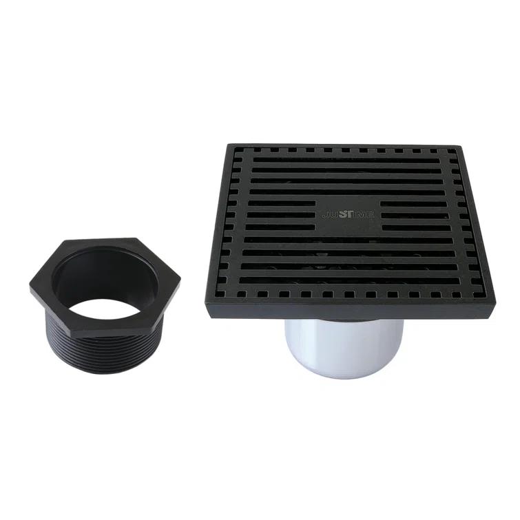 Kingston Brass Watercourse 4-Inch Square Shower Drain