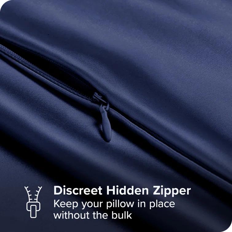 Bare Home 100% Mulberry Silk Pillowcase Zipper Closure