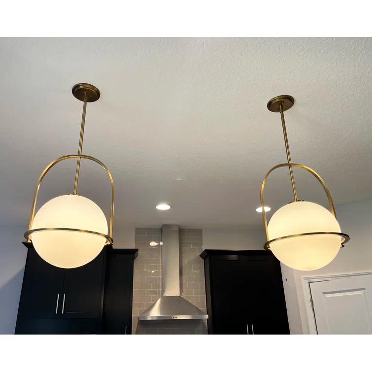 Arie Single Light Glass Dimmable Pendant