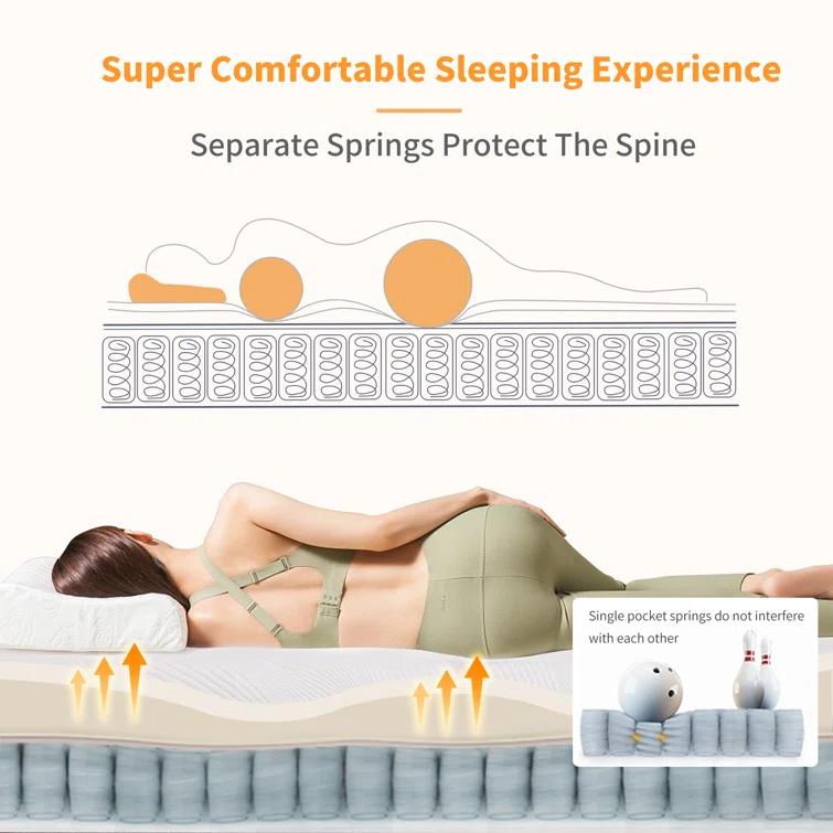 Zero Gravity Adjustable Bed with 14" Hybrid Mattress E3000 Series