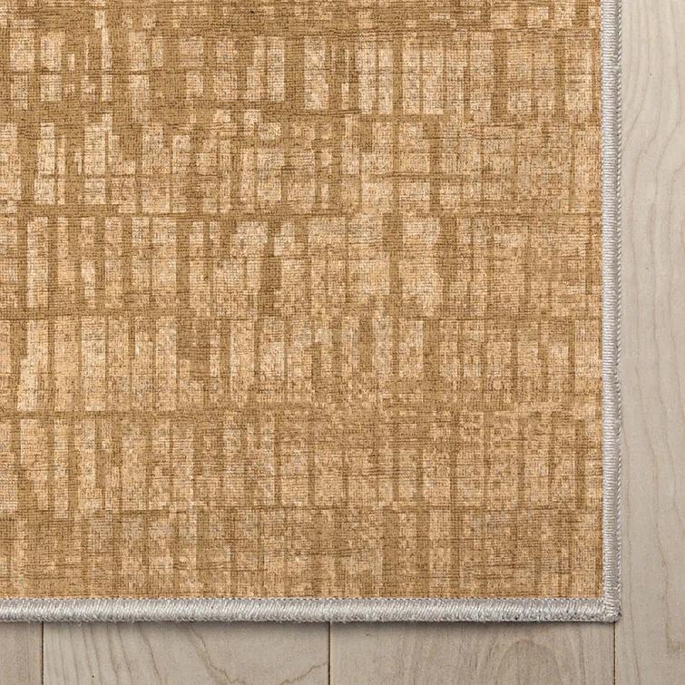 Nuzzo Nightscape Modern Geometric Flat-Weave Yellow Area Rug
