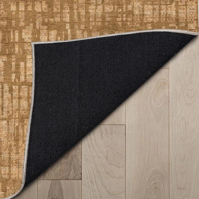 Nuzzo Nightscape Modern Geometric Flat-Weave Yellow Area Rug