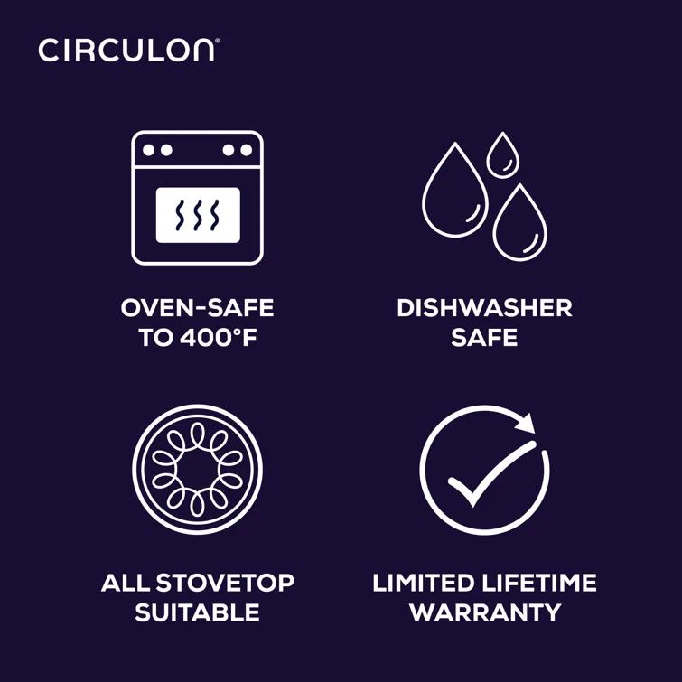 Circulon ScratchDefense with ScratchDefense Nonstick Induction Straining Sauce Pan with Lid