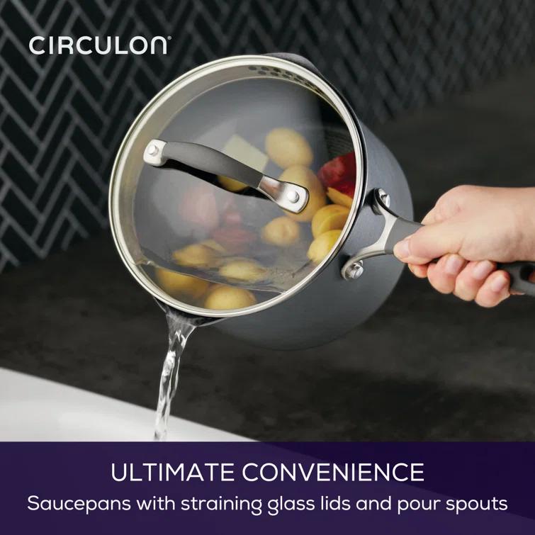 Circulon ScratchDefense with ScratchDefense Nonstick Induction Straining Sauce Pan with Lid & Reviews | Wayfair