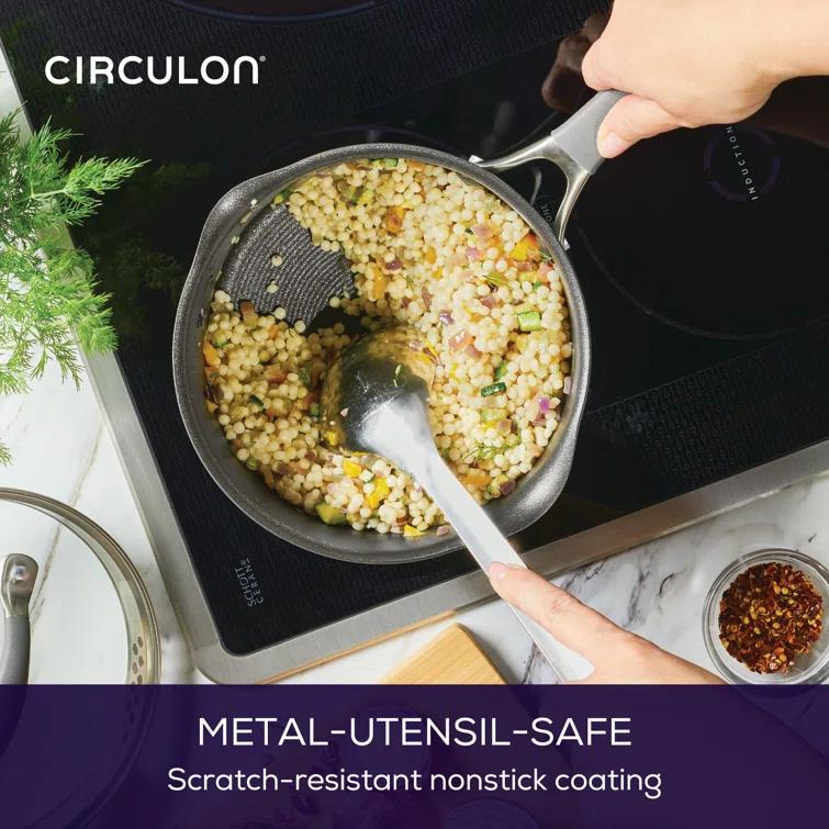 Circulon ScratchDefense with ScratchDefense Nonstick Induction Straining Sauce Pan with Lid & Reviews | Wayfair