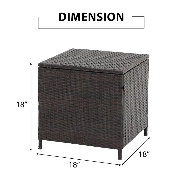 Caimin Square Wicker/Rattan Outdoor Side Table