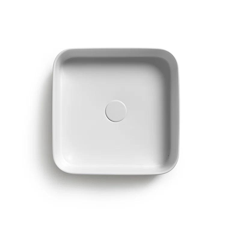 WS Bath Collections Mood 15.7'' Ceramic Square Bathroom Sink