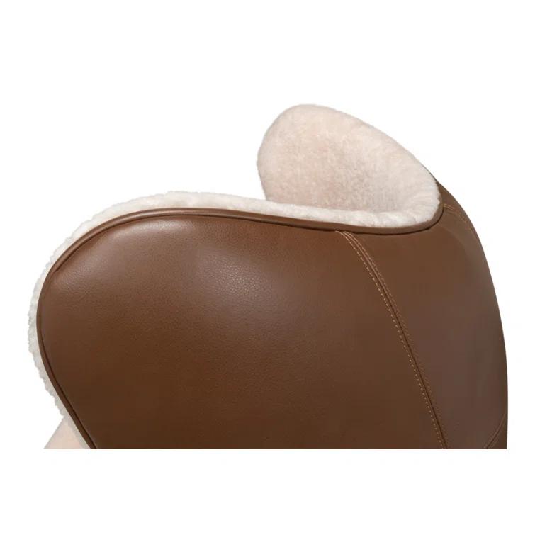 Sarreid Ltd Jacobean 34 inches Wide Top Grain Leather Balloon Chair | Wayfair