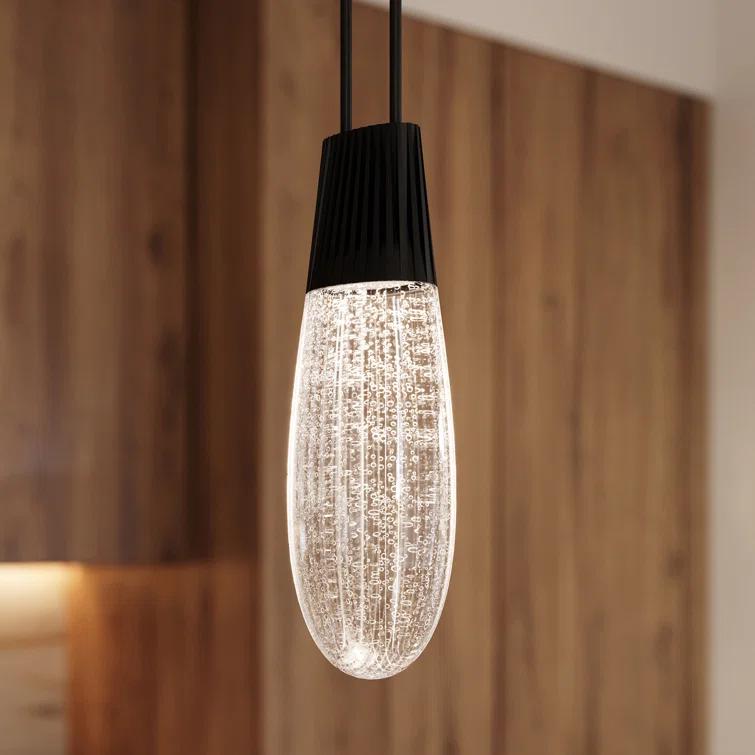 Suspenders 6 - Light Satin Black LED Kitchen Island Pendant