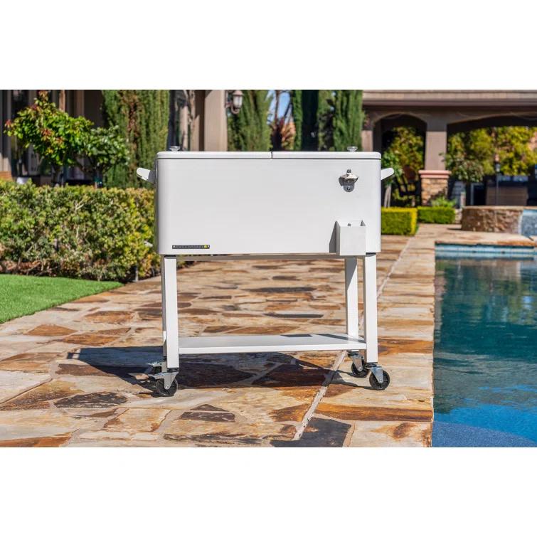 Permasteel 80-Qt Outdoor Patio Cooler with Removable Basin