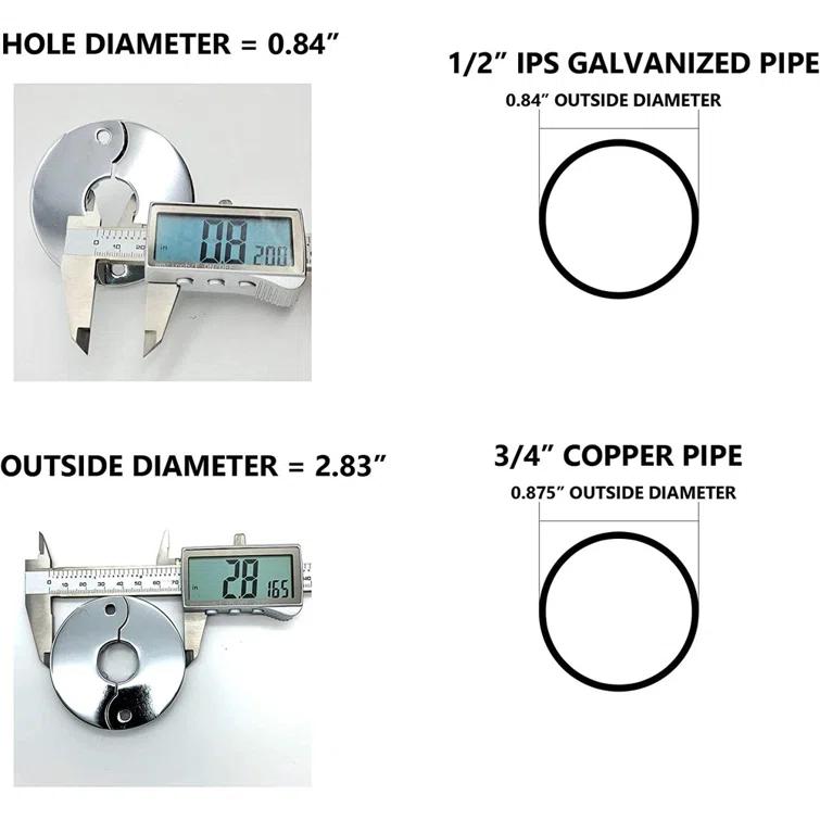 Floor And Ceiling Plate Cover Split Flange
