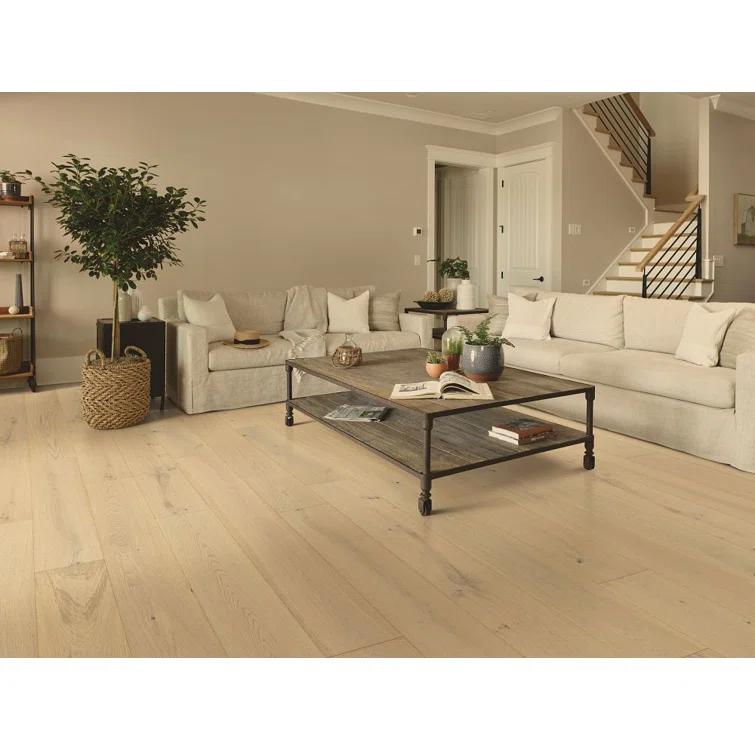 Third Avenue Oak 9.45-in W x 15 mm T x Varying Length Wire Brushed Engineered Hardwood Flooring