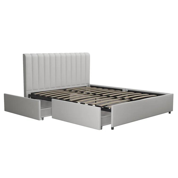 Brittany Upholstered Unfinished Platform Storage Bed