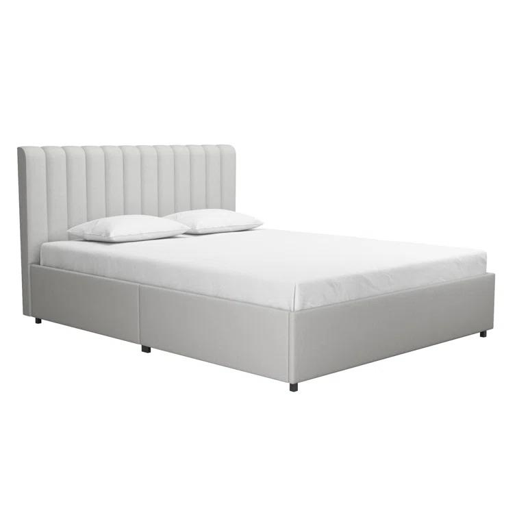 Brittany Upholstered Unfinished Platform Storage Bed