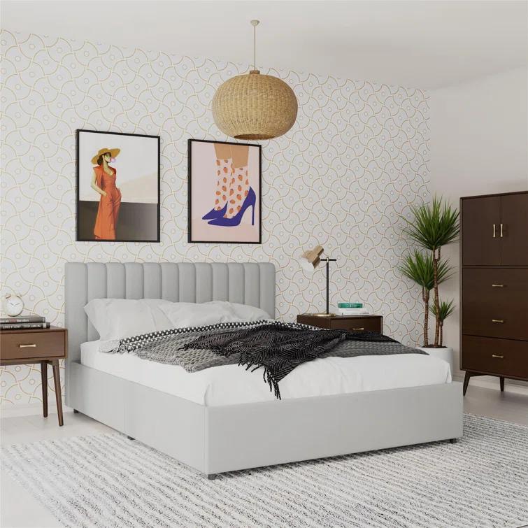 Brittany Upholstered Unfinished Platform Storage Bed