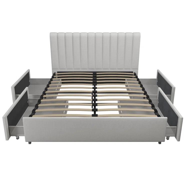 Brittany Upholstered Unfinished Platform Storage Bed